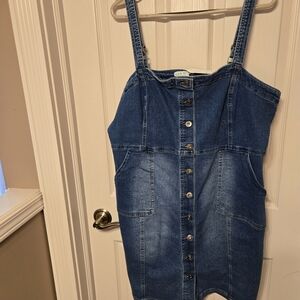 Cleo Blue Denim Button-Down Dress